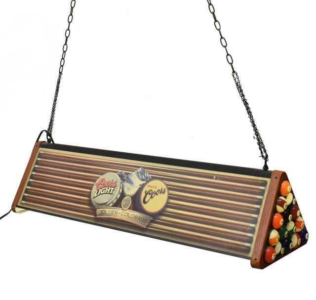 COORS POOL TABLE HANGING LAMPCoors 3c1b56