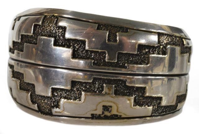 RONNIE HURLEY (NAVAJO) TEXTURED STERLING