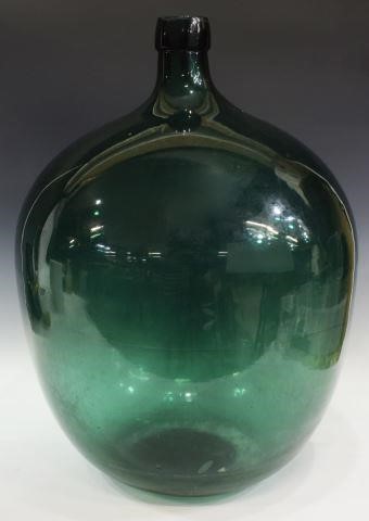 LARGE FRENCH AQUAMARINE GLASS CARBOYLarge