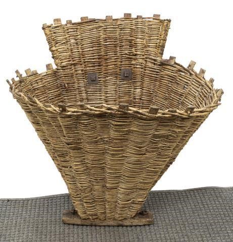 FRENCH WICKER BASKET GRAPE HARVEST