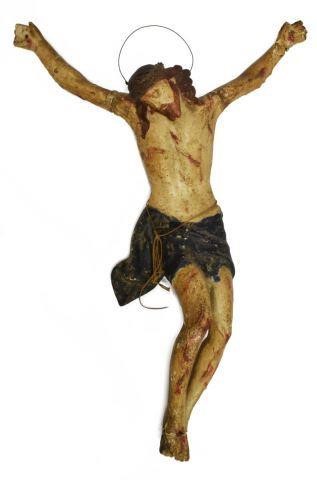 EARLY PAPIER MACHE FIGURE OF CRUCIFIED