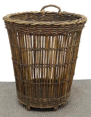 LARGE FRENCH REEDED HARVEST BASKETLarge 3c1c65