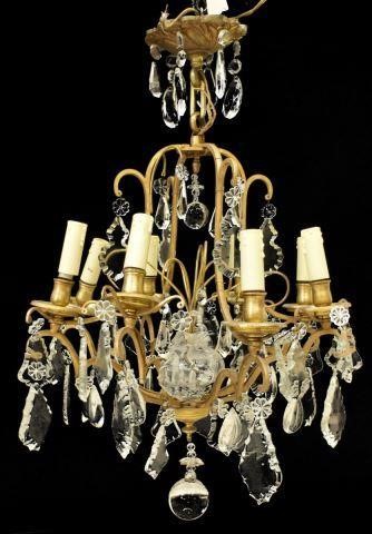 FRENCH CRYSTAL EIGHT LIGHT CHANDELIERFrench 3c1c90