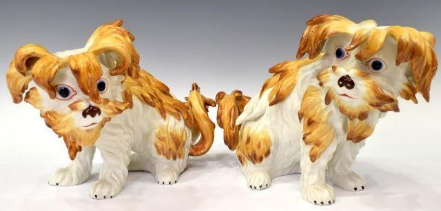 (2) ITALIAN MOTTAHEDEH PORCELAIN TERRIER