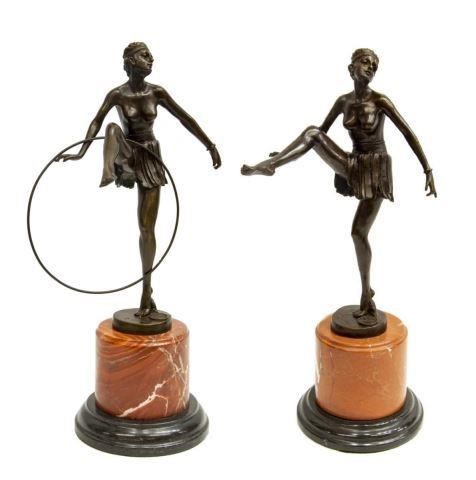  2 BRONZE DANCERS AFTER DOMINIQUE 3c1d19