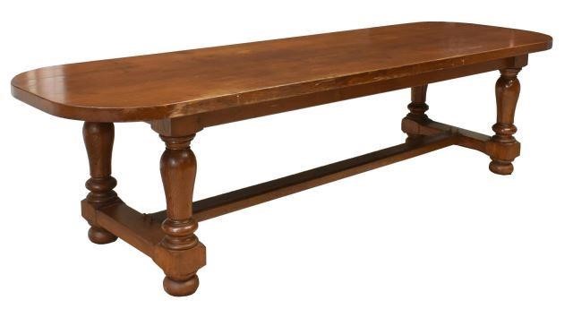 FRENCH OAK REFECTORY TABLE, 112"WFrench