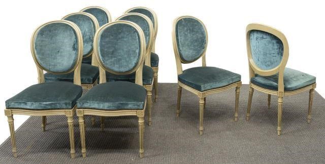 (8) FRENCH LOUIS XVI STYLE PAINTED