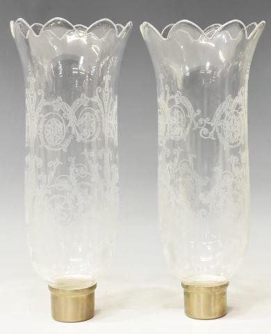 2) FRENCH BACCARAT ETCHED CRYSTAL