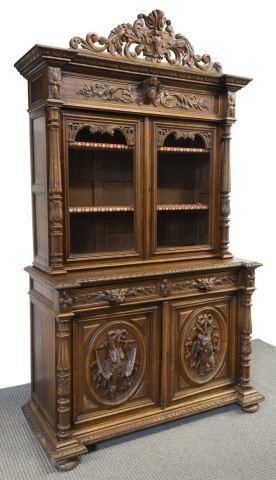 FRENCH HENRI II STYLE CARVED OAK