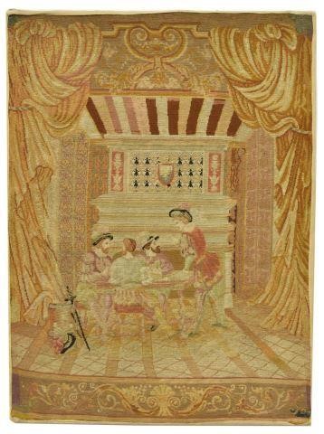 FRENCH WOOL NEEDLEPOINT COURTLY 3c1e37