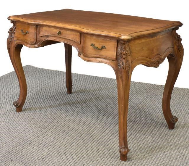 LOUIS XV STYLE CARVED WALNUT WRITING 3c1e53