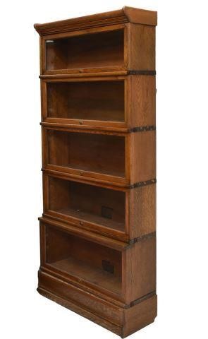 GLOBE-WERNICKE CO. OAK 5-STACK