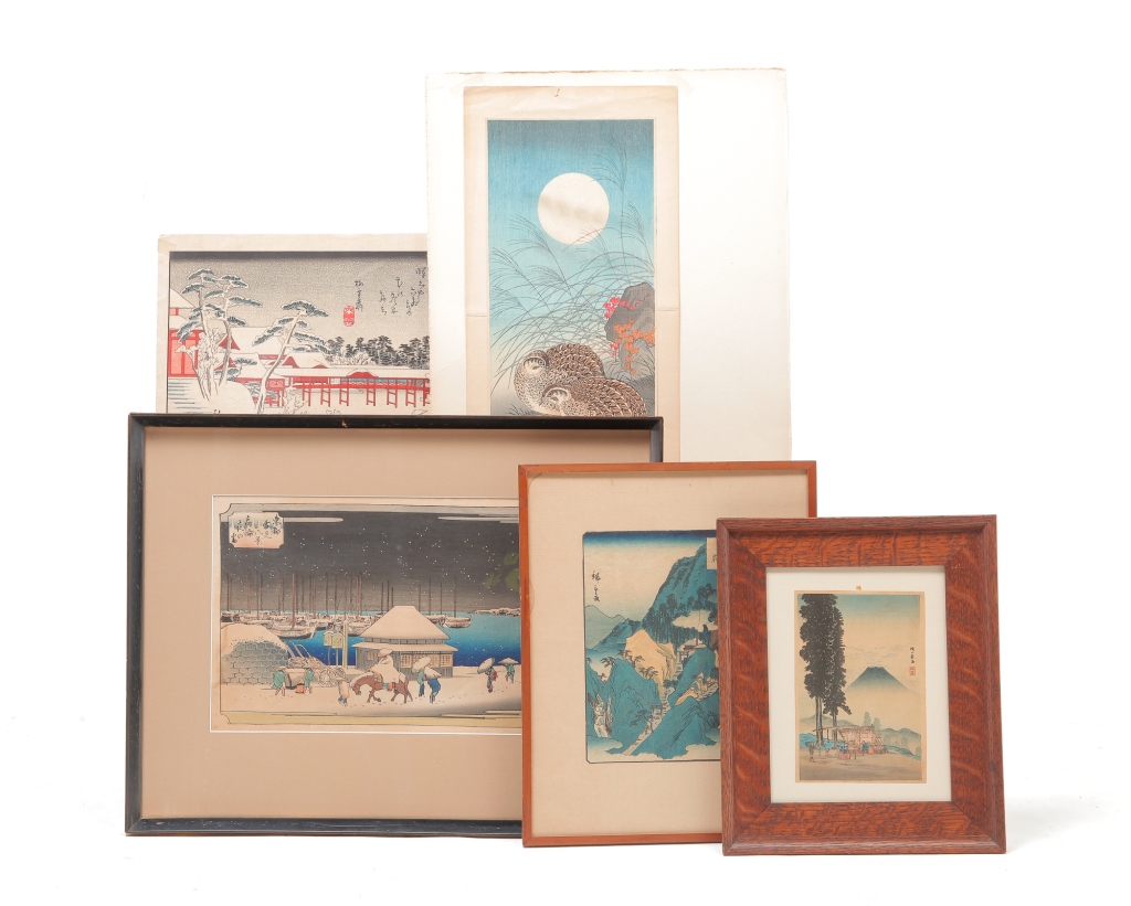 JAPANESE LANDSCAPE WOODBLOCK PRINTS  3bf80d