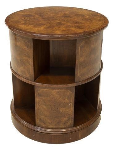 BURLWOOD FINISH ROTATING LIBRARY 3bf884