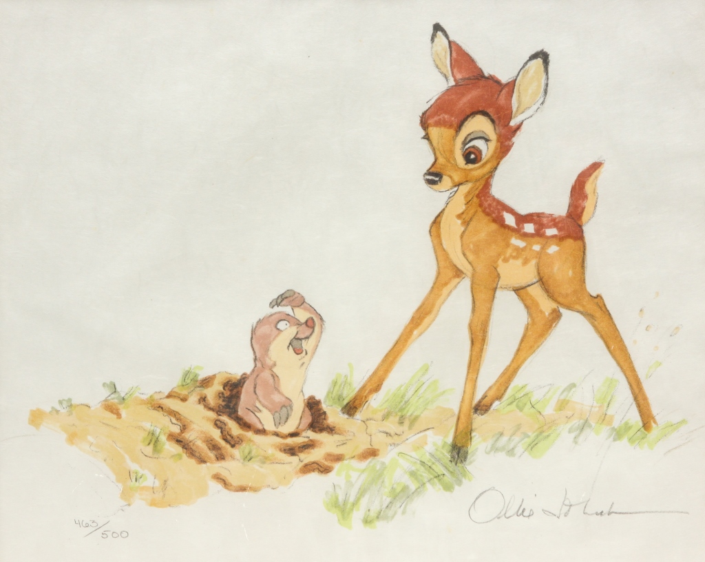 LIMITED EDITION BAMBI COLOR LITHOGRAPH.