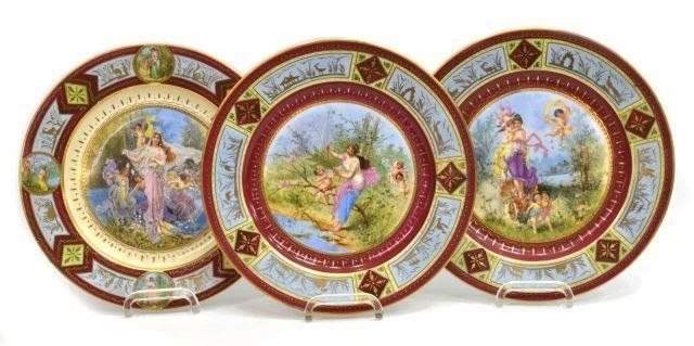  3 ROYAL VIENNA STYLE PARCEL GILT 3bf96e