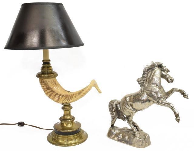 (2) SILVER TONE HORSE & CHAPMAN