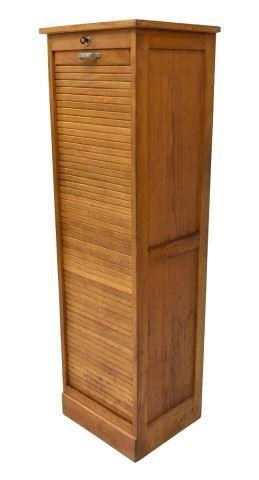 FRENCH OAK TALL TAMBOUR DOOR FILE 3bf99d
