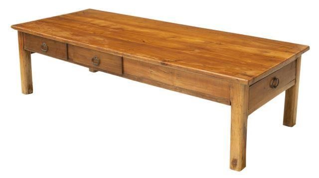 FRENCH FRUITWOOD LONG COFFEE TABLEFrench 3bfa27