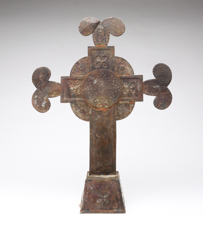 EUROPEAN TIN CROSS. Twentieth century.