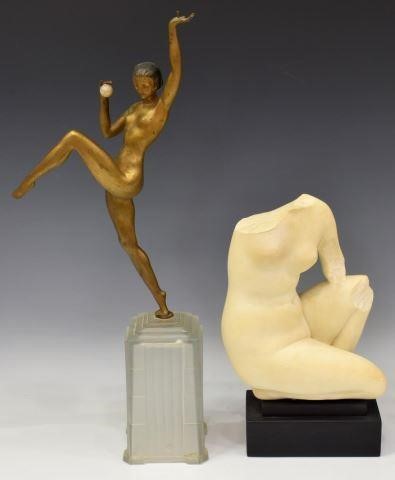 2 FRENCH ART DECO FEMALE NUDE 3bfa9c