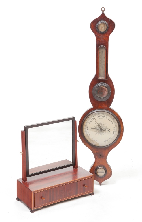 SHAVING MIRROR AND BAROMETER Nineteenth 3bfaa8