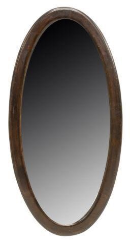 DARK OAK FRAMED OVAL HANGING WALL