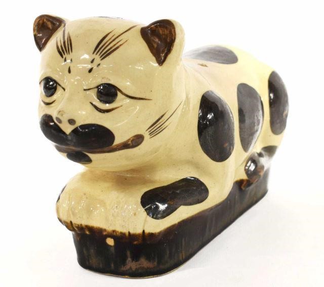 CHINESE CAT FORM FIGURAL CERAMIC