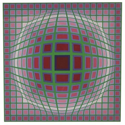 VICTOR VASARELY D 1997 OP ART 3bfaed