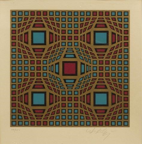 VICTOR VASARELY D 1997 OP ART 3bfaee