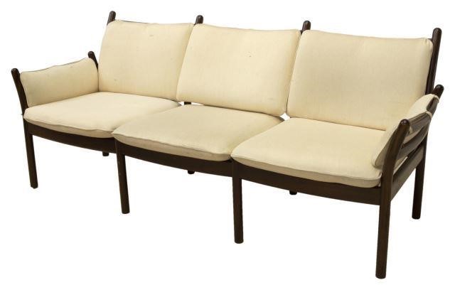 DANISH MODERN WIKKELSO SILKEBORG THREE-SEAT