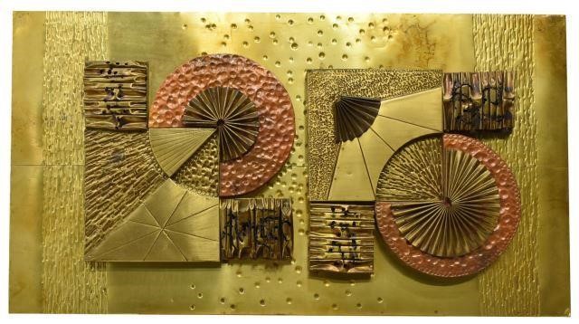 MIXED METAL COPPER BRASS GEOMETRIC 3bfb0d