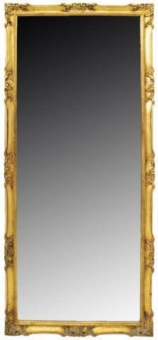 LARGE FRENCH GILT FRAMED WALL MIRROR,