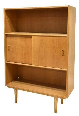 DANISH MID CENTURY MODERN OAK BOOKCASE 3bfbca