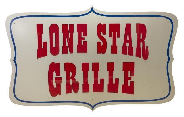 LARGE METAL LONE STAR GRILL RESTAURANT 3bfc66