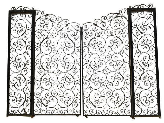 FRENCH SCROLLED WROUGHT IRON GATE  3bfc60