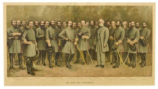 FRAMED PRINT LEE AND HIS GENERALS Framed 3bfc95