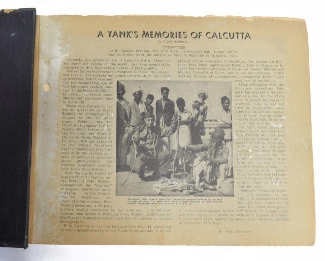 SCARCE "YANKS MEMORIES OF CALCUTTA,"