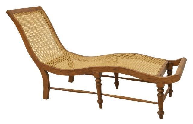 BRITISH COLONIAL TEAKWOOD CHAISE