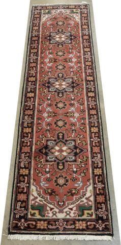 HAND-TIED GHRAJEH RUNNER RUG, INDIA,