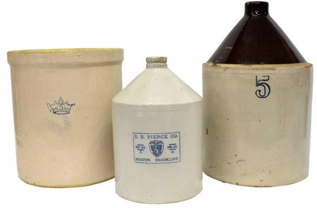  3 AMERICAN STONEWARE FIVE GALLON 3bfd38