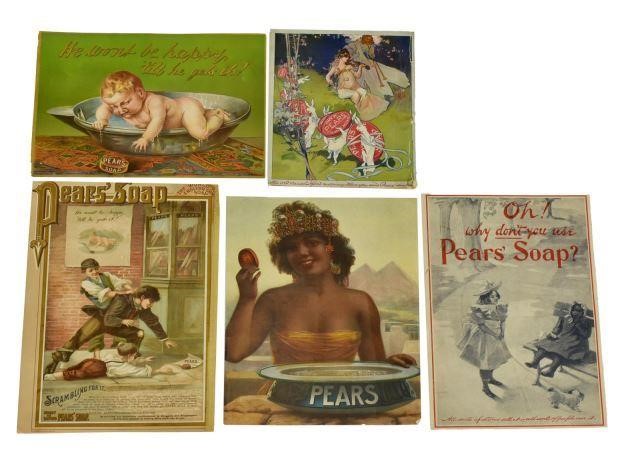 (5) COLLECTION OF PEAR'S SOAP ADVERTISEMENT
