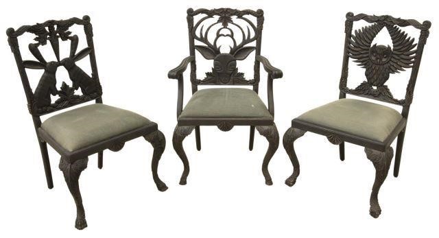  3 CONTEMPORARY ROSEWOOD MENAGERIE  3bfdcc