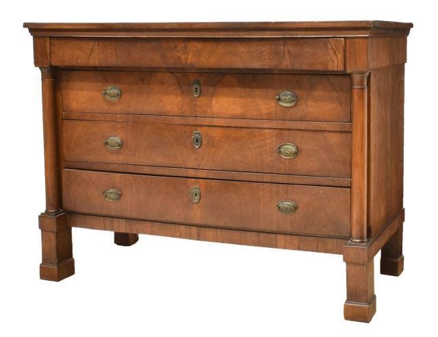 FRENCH EMPIRE STYLE FIGURED FOUR-DRAWER
