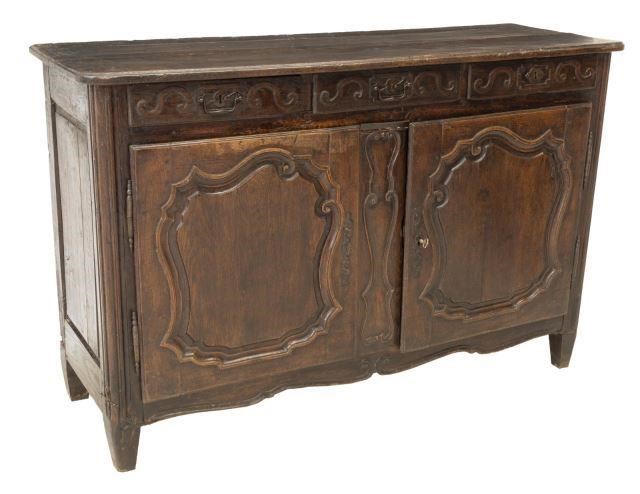 FRENCH LOUIS XV STYLE CARVED OAK