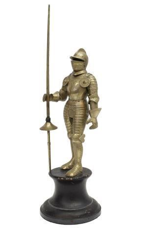 SILVER TONE METAL STANDING KNIGHT 3bfe46