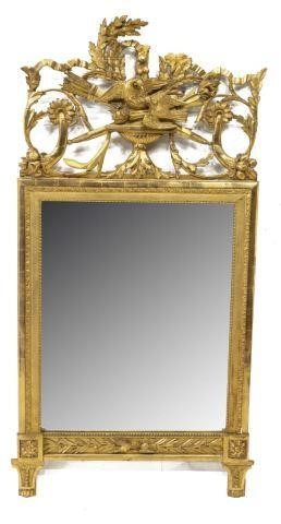 FRENCH LOUIS XVI GILTWOOD MIRROR  3bfe55