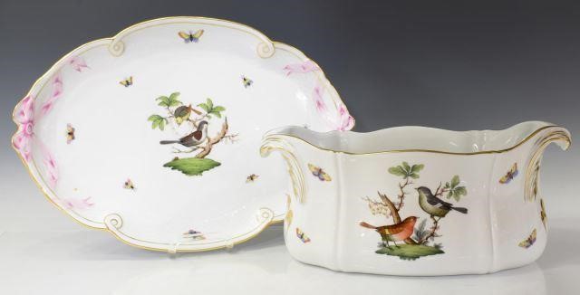 (2) HEREND ROTHSCHILD BIRD PORCELAIN