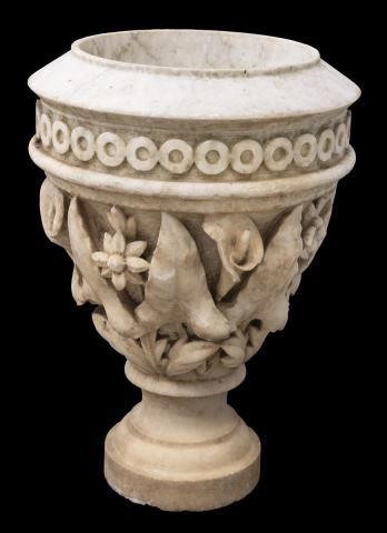 LARGE CARVED FLORAL FOLIATE MARBLE 3bfe8d