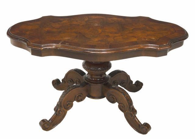 ITALIAN BURLWOOD CENTER TABLE ON 3bfeb1